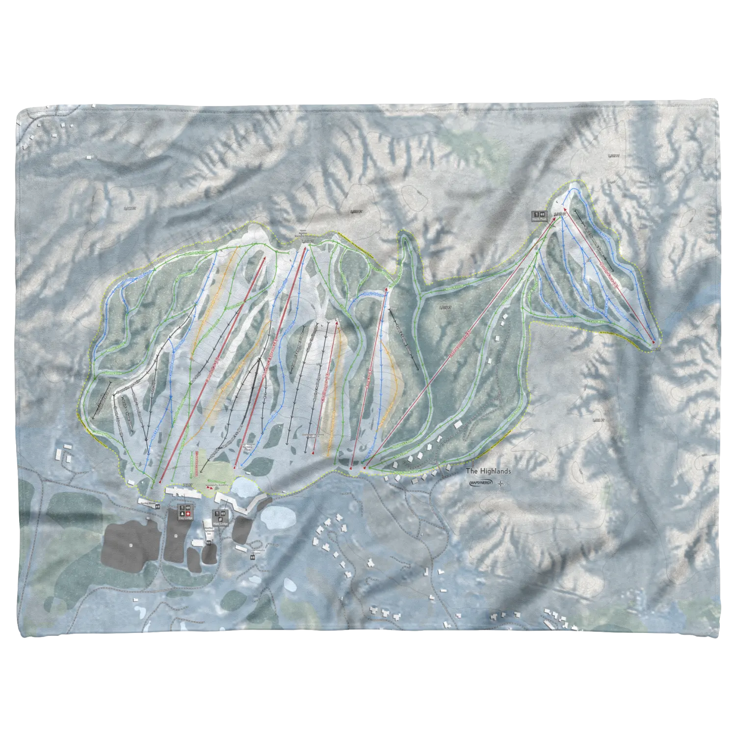 The Highlands, Michigan Ski Resort Map Blanket