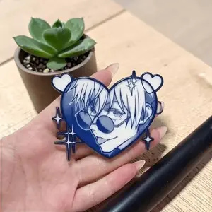 Jujutsu Kaisen Gojo Magnetic Phone Grip, Kindle Holder, MagSafe Compatible, Blue Aesthetic Vibe, High-quality Print, Removable Magnet, Gift for Readers.