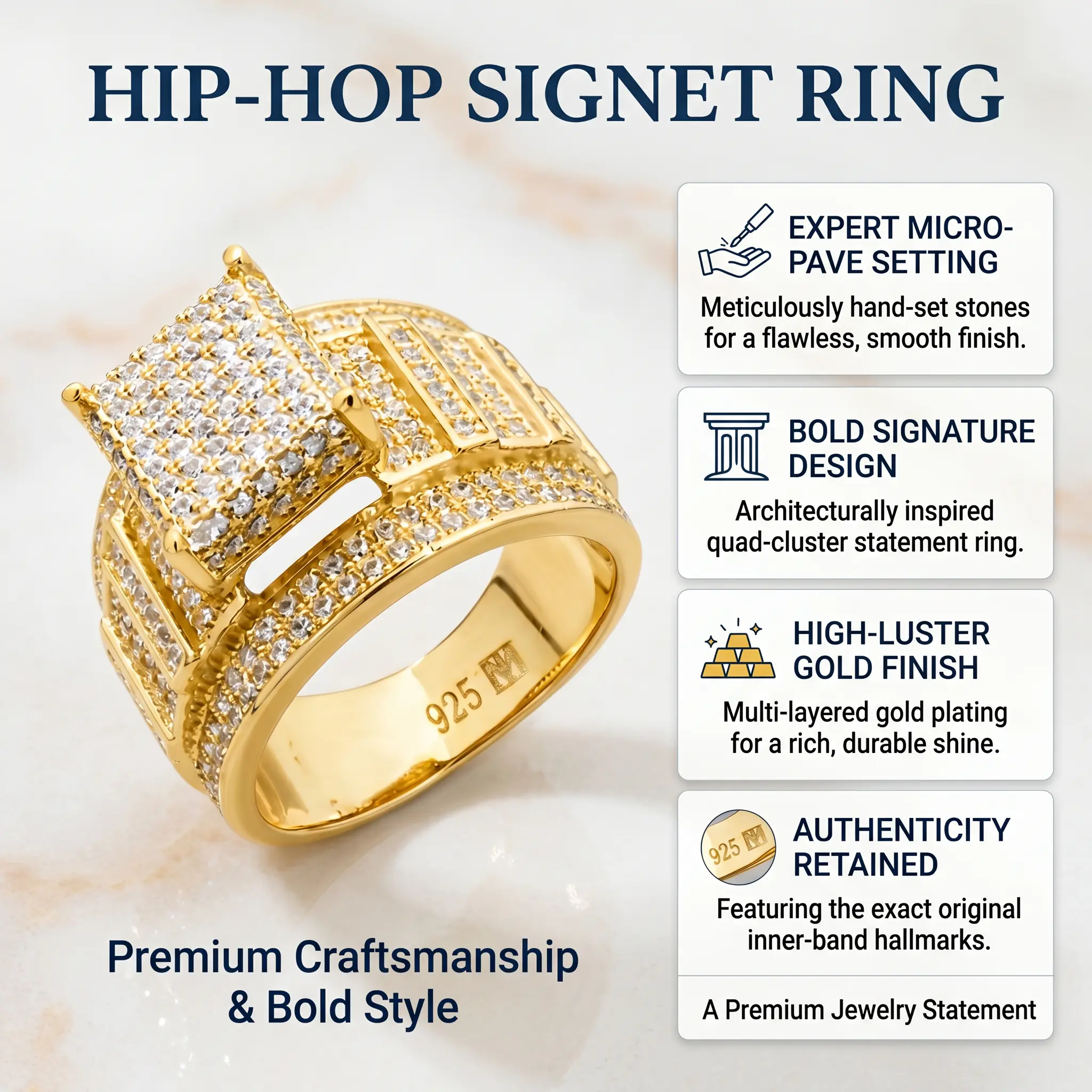 Vintage Gothic Full-Diamond Setting Ring - .20g Antique Look Dark Fantasy Aesthetic Unisex Costume Jewelry, Heavyweight Luxury Design, Ideal Daily Wear Accessory, Best Gift for Friends, Vintage Rings, Band, Everyday