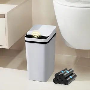 Smart Sensor Trash Can 12L – Touchless Automatic Garbage Bin with Motion Sensor, Modern Minimalist Design | Slim, Space-Saving & Hygienic Waste Bin for Kitchen, Bathroom, Bedroom, Office & Home