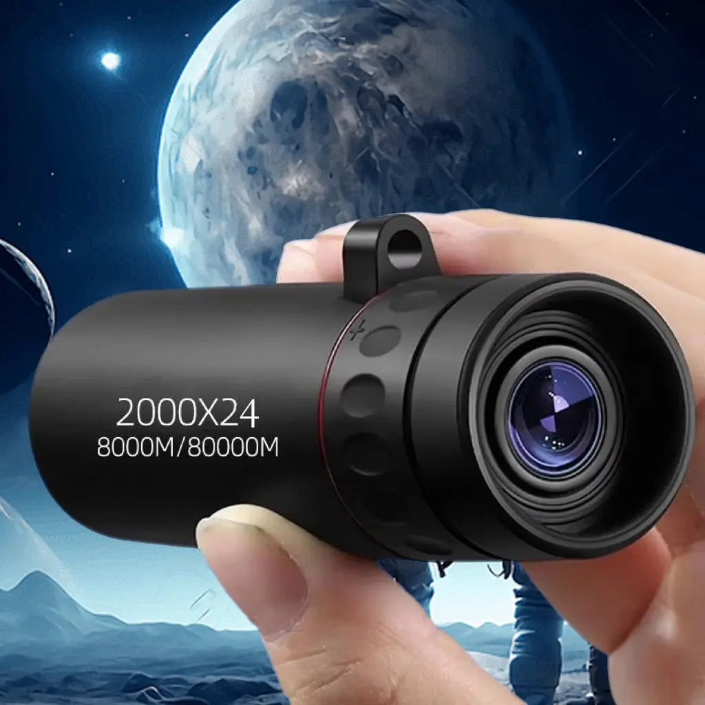 Upgrade Single Telescope 2000x24 HD Adult Monocular, Portable Monocular Binoculars, Star Gazing Gift, High-Definition Night Vision, Night Vision Telescopes, Astronomical Telescope