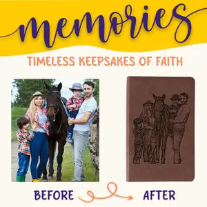 Personalized KJV Single-Column Bible, Your Photo Engraved, King James Version Custom Engraved Bible, Christian Gifts, Baptism Gifts