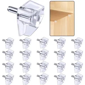Shelf Support Peg，Support Cabinet Shelf Pins，Clear Plastic Replacement Peg Cabinet Shelf Supports Pins for Kitchen Furniture Book Shelves Shelf Holder Locking Pins