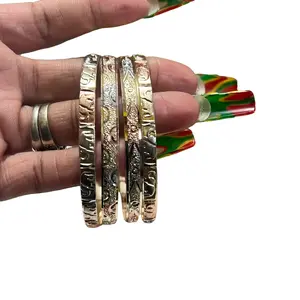 Tri color  mixed Elephant  Bangle Set