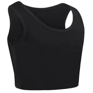 【VibeFit】 CuteStreet Transgender Tomboy FTM Chest Binder Pull On Closure Breathable and Strong Compression Tank Top Trans Bra Binder