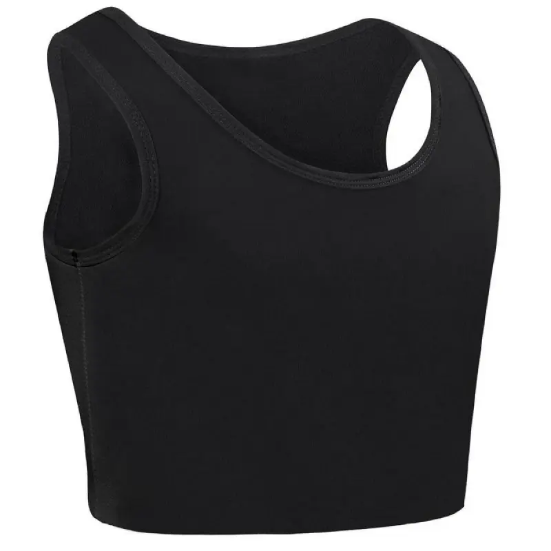 【VibeFit】 CuteStreet Transgender Tomboy FTM Chest Binder Pull On Closure Breathable and Strong Compression Tank Top Trans Bra Binder