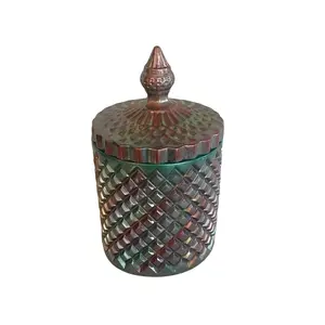 Keepsake Container with Colorful Design for Any Decorative Setting Organiser Purple Blue Shimmer