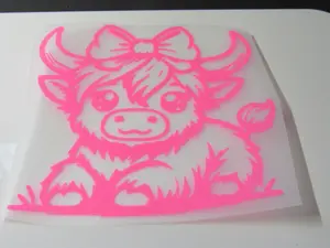 Highland Cow Decal, Permanent Vinyl, Window Decal, Car Decal