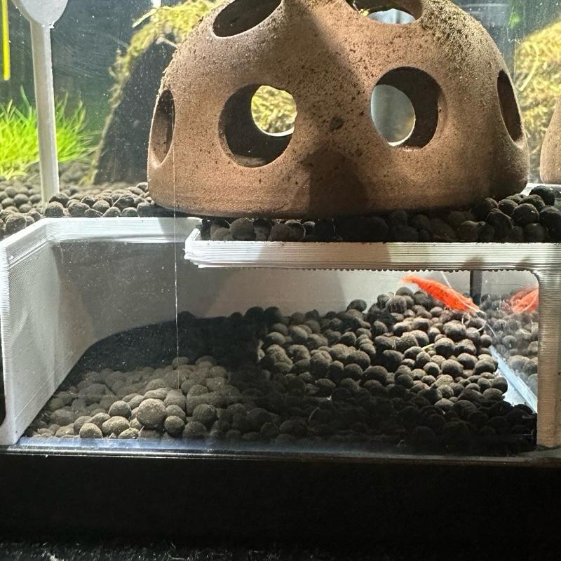 Shrimp Hideaway Cave for Fish Tank - Shelter for Safe Molt & Explore (3x3x1) - Natural Aquascape Blend - Functional Aesthetic Design Aquatic Decor Aquarium