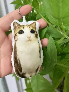 Adorable Plush Keychain Pendant, Sound-Activated Meow Owl Voice Keychain, Cute Abstract Novelty Gift for Students, Choking Hazard Warning