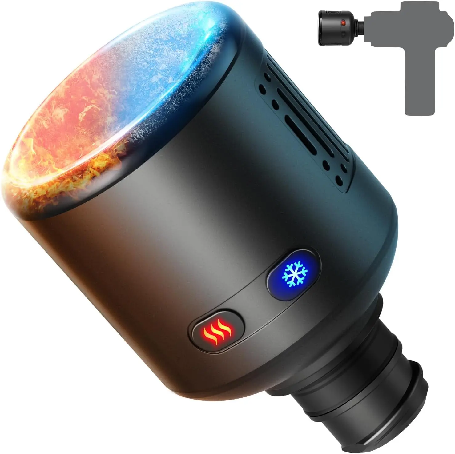 RENPHO Massage Gun Head with Heat and Cool | For Model RP-GM171-N1, R-WMG08, Percussion Muscle Massager Attachment, Portable, Rechargeable, Handheld Accessory