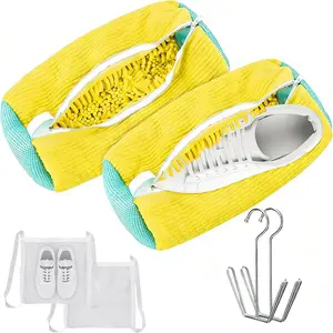 2 count Shoes Washing Machine Bag, Washing Shoes Bag,Include Shoes Dryer Bag and 2 Drying Racks,Laundry Shoes Bag with Durable Zipper for Sneakers and Canvas Shoes