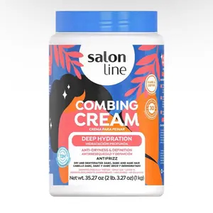 Salon Line, Hair Cream, Leave-In Cream, Deep Hydration, Vegan – Wavy Hair, Curly Hair & Coily Hair, 35.27 Oz