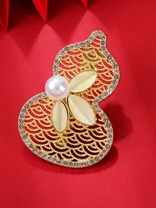 Unisex Creative Design Pumpkin Brooch Pin, Stylish Clothing Accessory for Men and Women, Unique Fashion Statement Jewelry