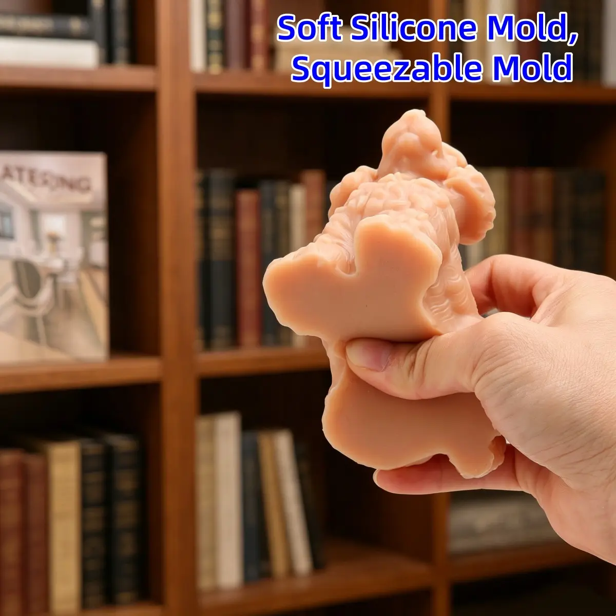 Adorable Curly Dog Silicone Mold 3D Cute Poodle Dog Silicone Mold DIY Stress Relief Mold, Desktop Decor Ornament for Home, Office & Study Room