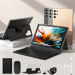 10.1-inch Android 13 operating system Tablet, 2-in-1 tablet with keyboard, mouse, protective case, stylus, earphones，256GB ROM+8GB RAM, 5MP+16MP camera, 8000mAh battery, 1280 * 800IPS display screen Tablet PC