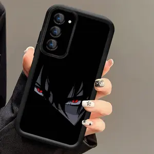 Red eyed boy TPU Soft Matte Protective Phone Case for Samsung Galaxy S26 S25 S24 S23 S22 S21 Fe Plus Ultra A13 A14 A15 A16 A17 A33 A34 A35 A36 A52 A53 A54 Note20