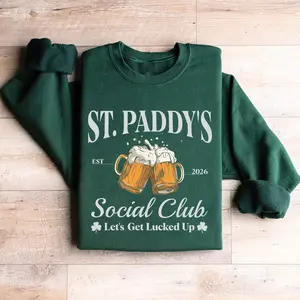 Saint Patricks Day Drinking Team Sweatshirt, 2026 St Patrick's Day Sweatshirt, Retro Shamrock Crewneck, Irish St Paddys Pub Sweater, Group Matching Beer Lover Shirt, Bartender Patrick's Day Gift
