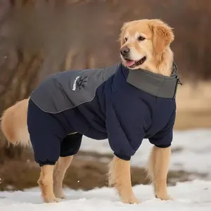 Dog Coat Warm Dog Winter Coat Waterproof Dogs Jacket with Harness Built in Reflective Pet Fleece Vest Zip-Up Cold Weather Coats for Extra Large Dogs Turtleneck & Windproof Coats Great Dane 3XL