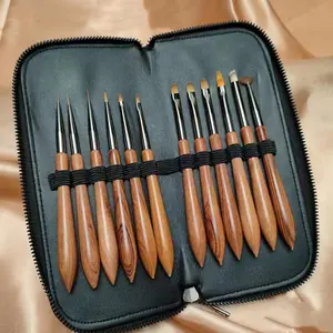 Nail Art Brush Set (12pcs), Professional Nail Art Brush Set, Manicure & Pedicure Tools for Women & Girls