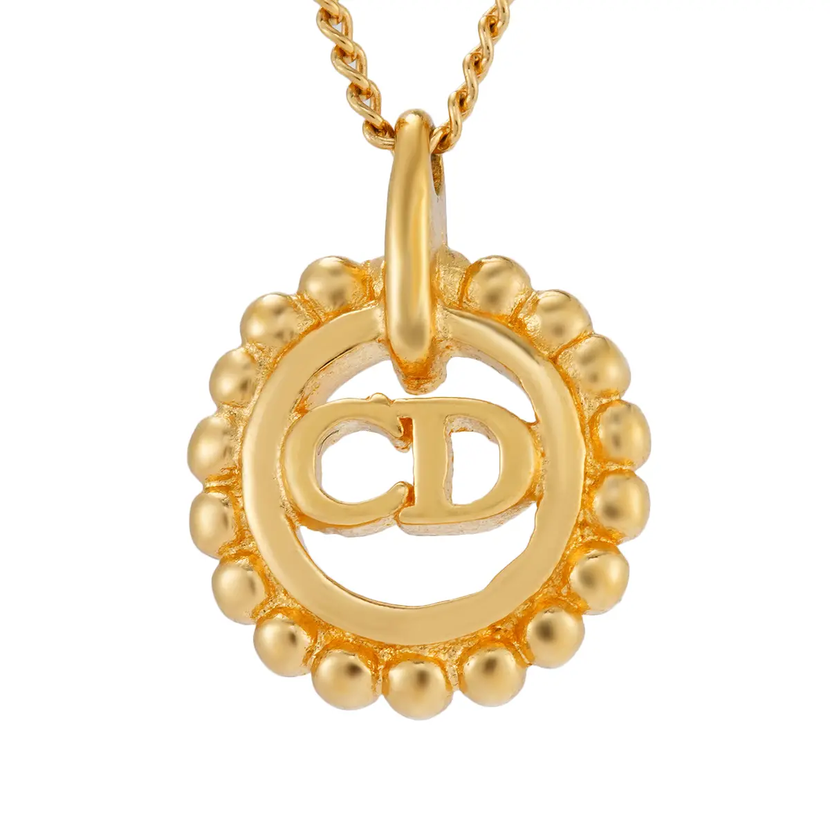 Pre-owned Christian Dior CD Pendant Necklace MJP000092