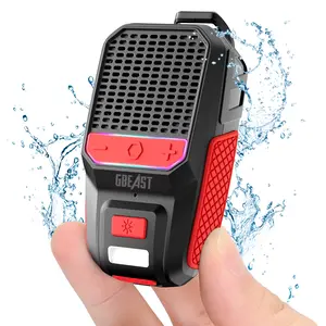 GBEAST Wearable Bluetooth Speaker with RGB Lights & Flashlight IPX6 Waterproof 30-Hour Battery Life Noise Cancellation Stereo Audio for Dad or Husband, ThanksgivingCamping/ThanksgivingGifts/Christmas present