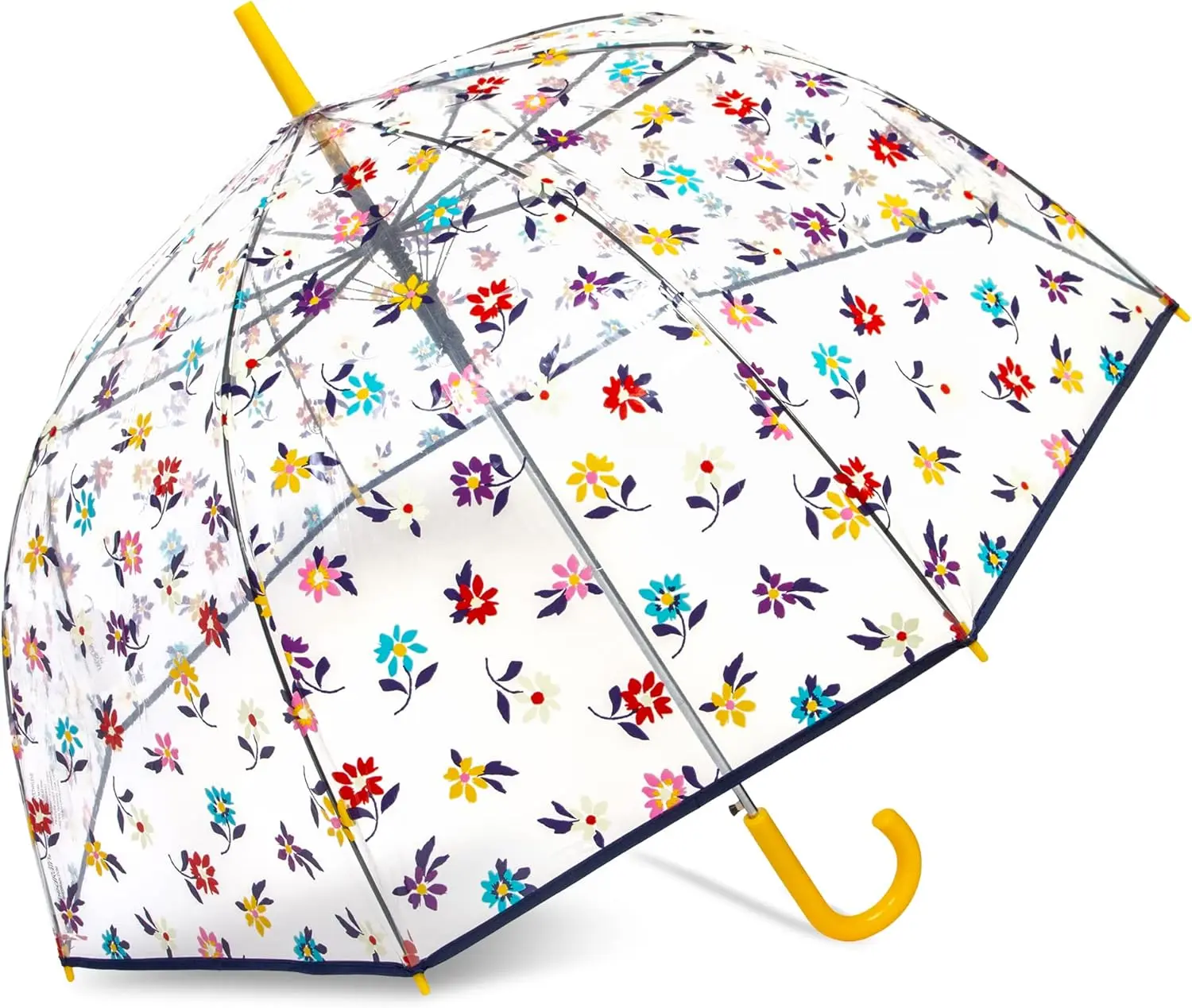 Modern Synthetic Automatic Button-Open See-Through Bubble Umbrella - Rainproof, Windproof, Durable Steel Frame, Fiberglass Ribs, Comfortable Plastic Handle, Included Cover - for Weddings, Outdoor Events