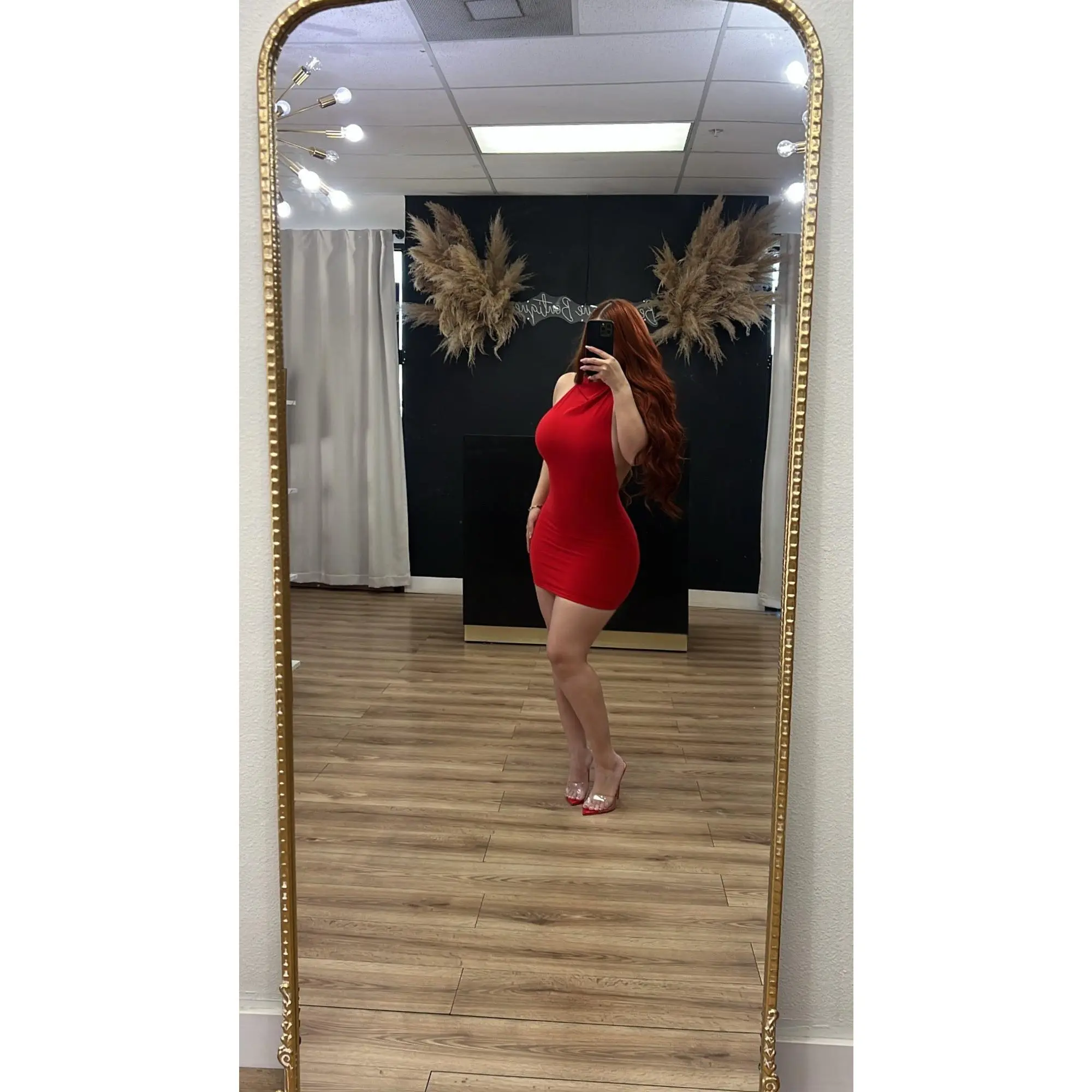 Expensive taste halter dress - Red