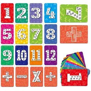 Math Card Game, 52pcs/set Addition, Subtraction, Multiplication & Division Math Card, Puzzle Card, Educational Supplies for Home School Office