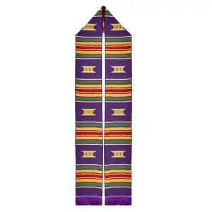 Purple Kente Graduation Stole/Sash