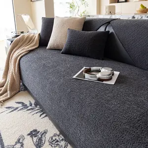 1PC Vintage Style Universal Chenille Anti-Slip Seat Cushion Cover, Dustproof Pet Furniture Cover, Couch Slipcover