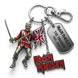 New Vintage Metal Keychain Pendant Decoration, Stylish Retro Accessory, Durable Metal Craftsmanship, Perfect Gift Idea