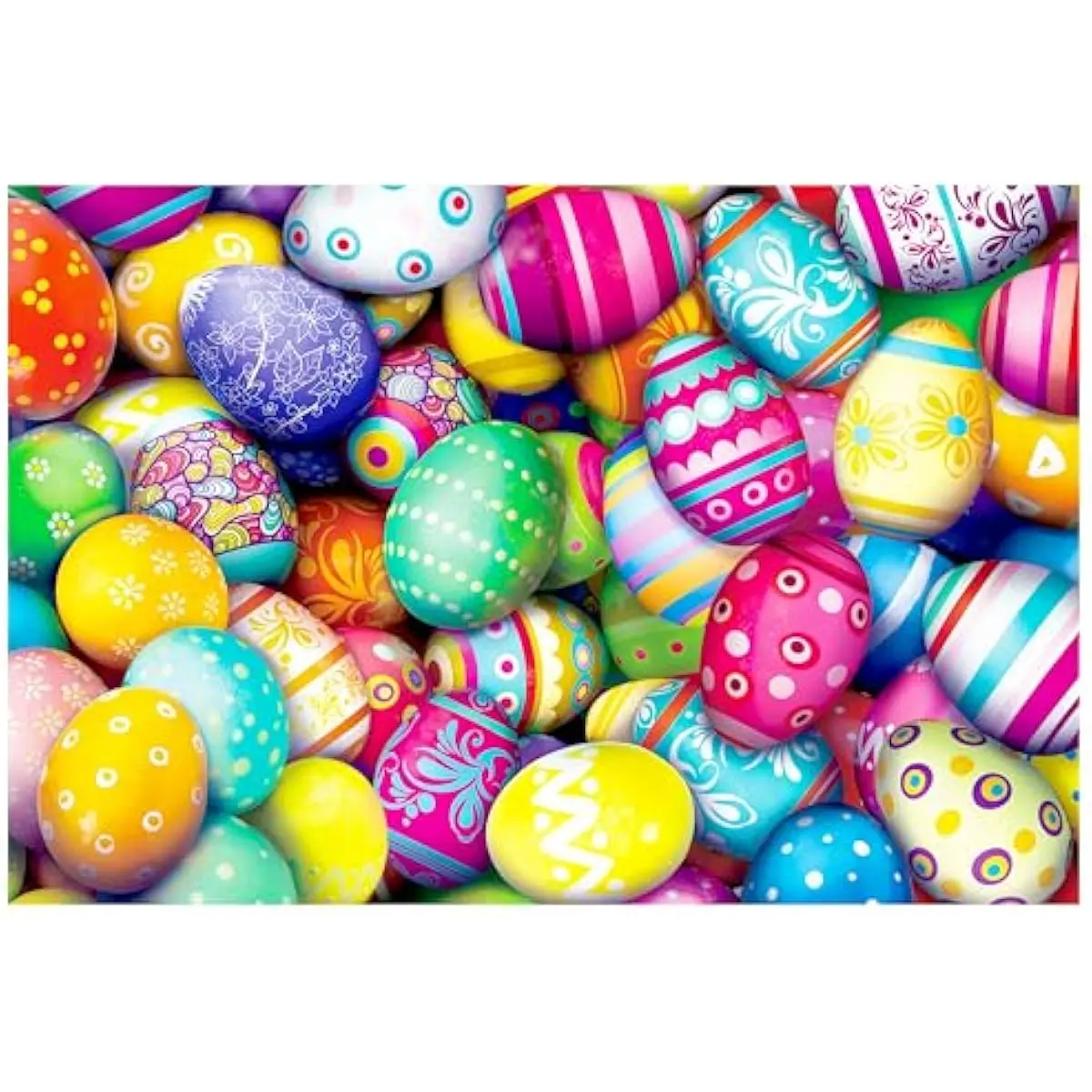 300 Large Piece Jigsaw Puzzle (21.25 x 15 inches) Eggcellent for Easter Party Favors Plush Easter Basket for Baby, Toddler & Kids of All Ages
