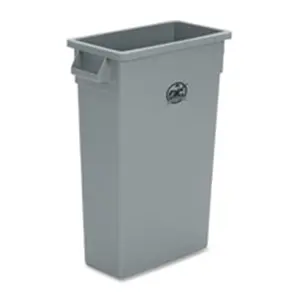 212 MAIN Compact Waste Container - 23 Gal Capacity, Bag Cinch, Built-in Handle, 16.75in x 9.50in x 30in, Gray (Genuine Joe GJO60465) for Baby & Maternity Nursery Decoration