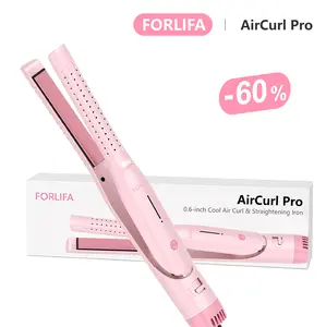 FORLIFA-AirCurl Pro 0.6-inch Cool Air Curl & Straightening Iron with 360° Swivel Cord 5 Temperature Settings & 30-Minute Auto Shut-Off Adjustable Curling Wand, WeeklyDeals,TikTokShopSpringGlowUp