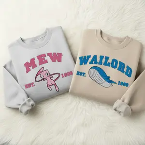 Custom Anime Embroidered Sweatshirt, Hoodie, Anime Embroidered Shirt, Favorite Characters Embroidered Shirt, Gift For Fan