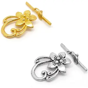 Lily Bracelet Toggle Clasps - 20 Sets 10 , 10  for DIY  Making Supplies