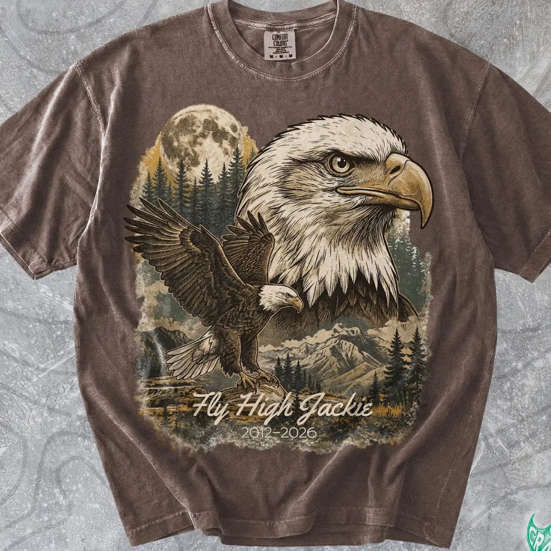 Jackie The Bald Eagle RIP Shirt, Fly High Jackie, Big Bear Bald Eagles, Viral Nest Cam Eagles, Eagle Lover California Wildlife Tshirt 2026
