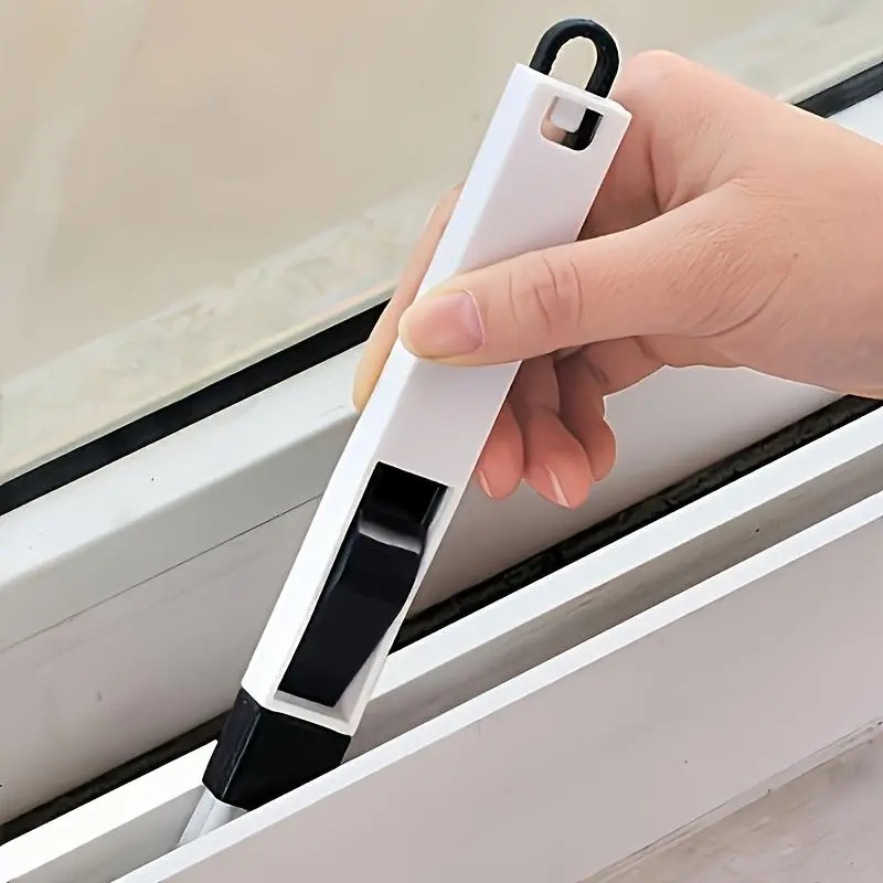 1pc Multifunctional Plastic Crevice Cleaning Squeegee with Broom - Manual Handheld Multipurpose Squeegee for Home Floors, Bathrooms - No Electricity Required, Crevice Cleaning Squeegees, Multipurpose Cleaning Squeegees