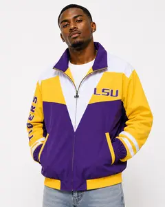 LSU Purple Full Zip Windbreaker Tech