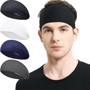 Running Headbands for Men（4 or 6 Pack, Mens Stretchy Headband for Football,Cycling,Basketball,Yoga,Fitness Workout Unisex Quick-Dry Sweatband
