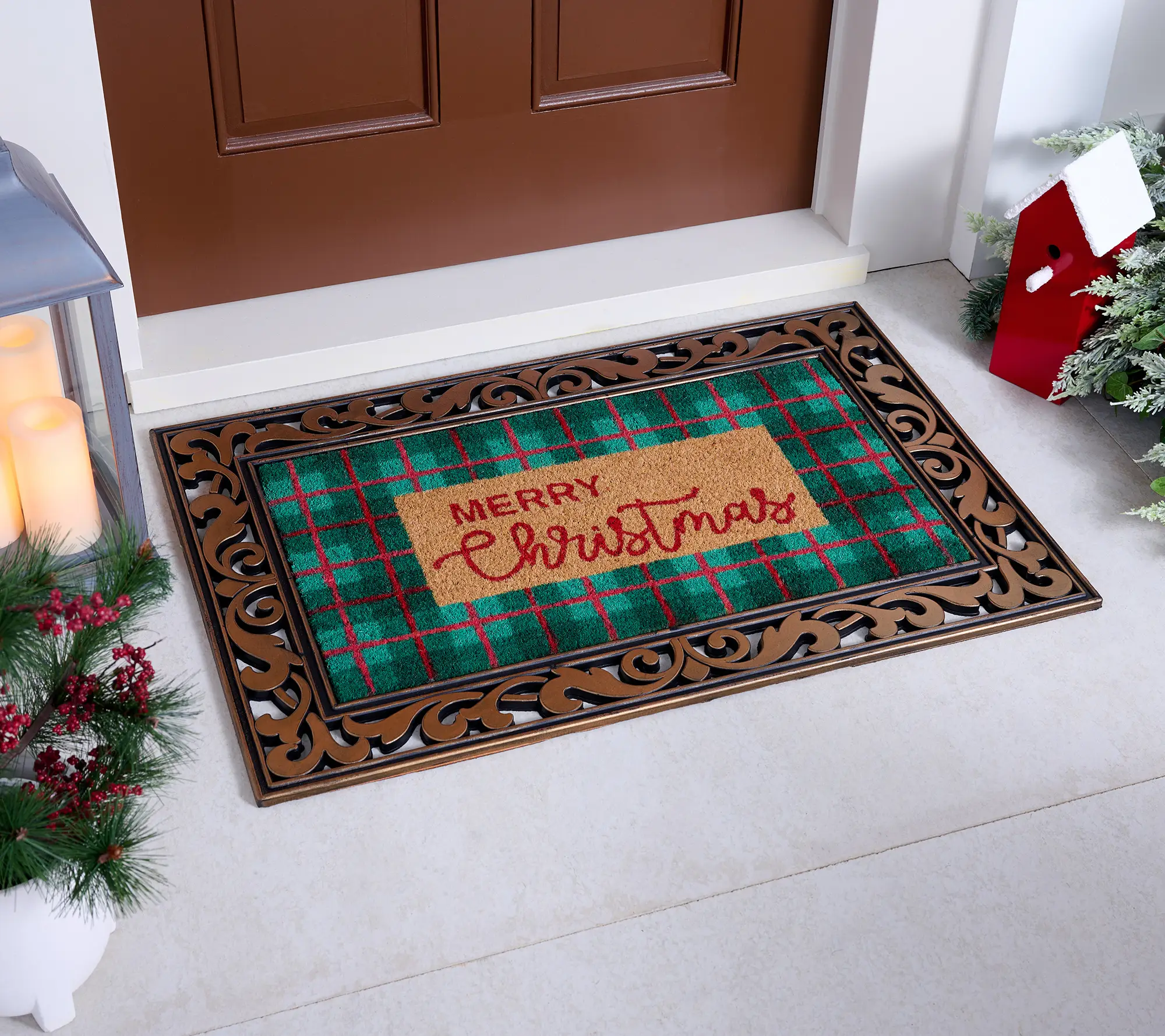 Home Reflections 5-Pc Holiday Doormats with Rubber Base