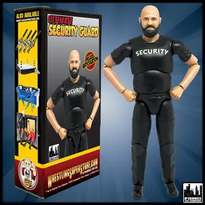 Ultimate Security Guard With Deluxe Articulation for WWE & AEW Wrestling Action Figures