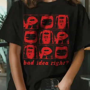 BAD IDEA RIGHT? MOUTH GRID TEE T-SHIRT 2024