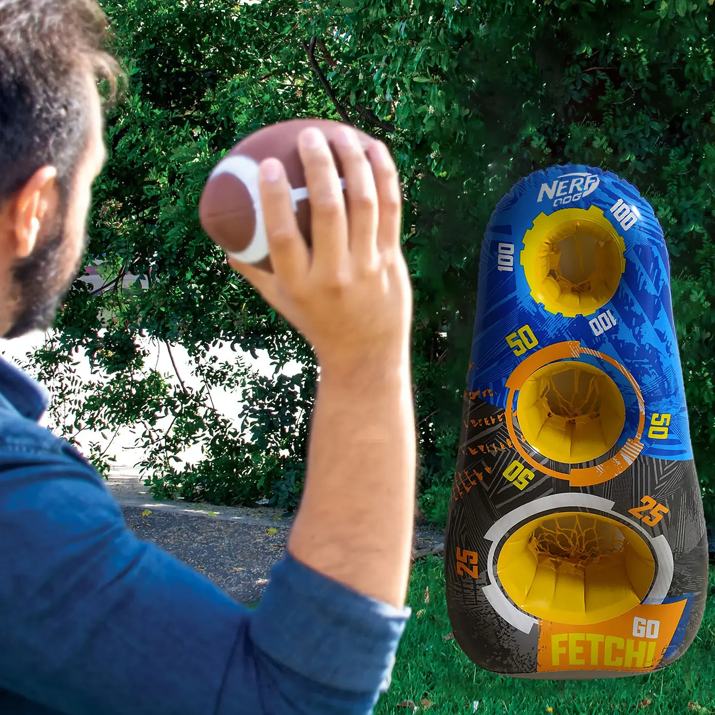 Inflatable Summer Football Baseball Toss Target, Perfect for Swimming Pool Parties & Beach Fun, Ideal for Adults & Families Indoors Outdoors, Portable Pool Goal