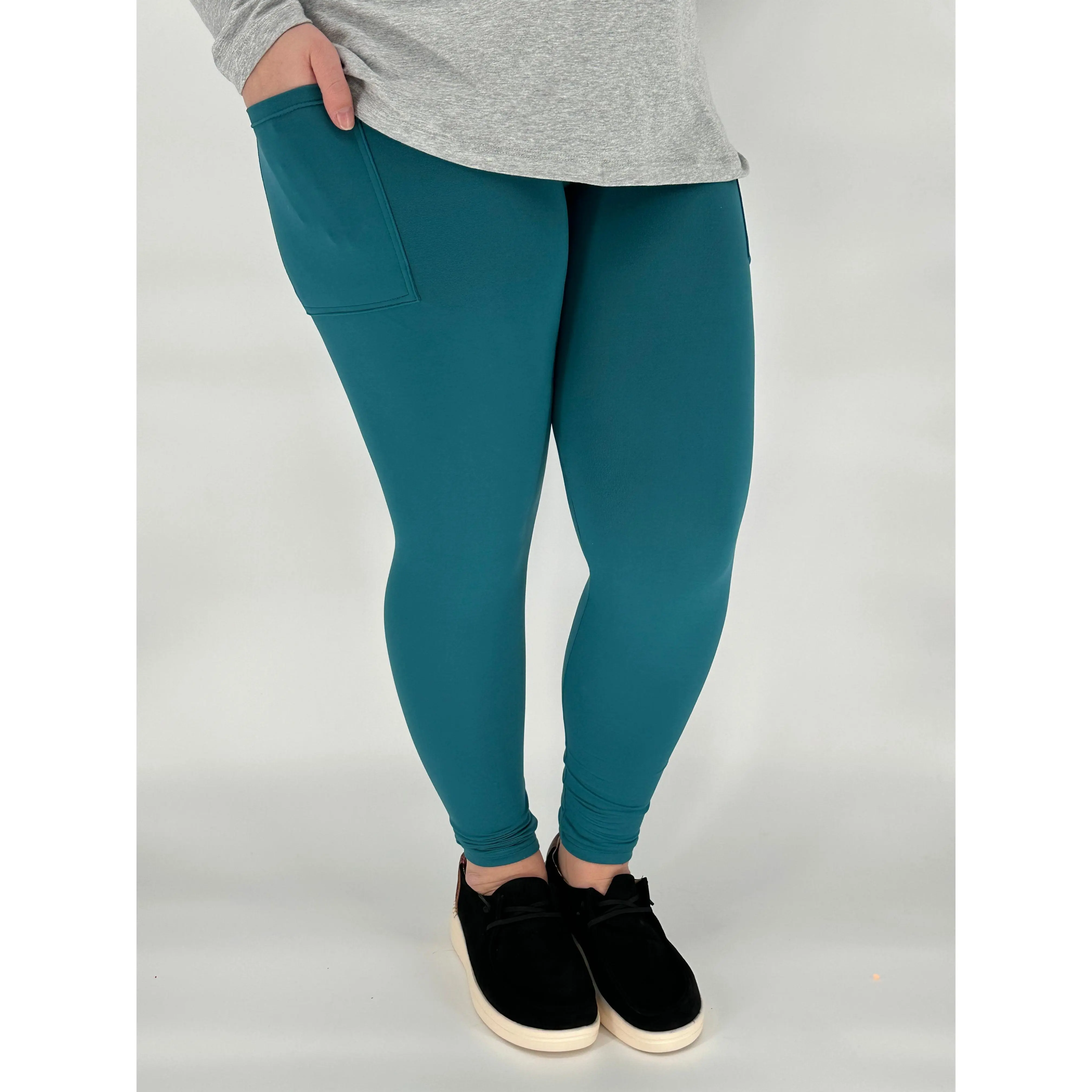 Teal Pocket Leggings