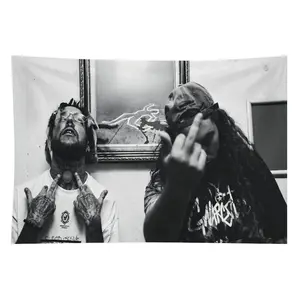 Suicideboys Rap Flag, 3x5ft Double-Sided Vintage Wall Art with Brass Grommets, Home Decor for Man Cave & Bedroom, Hip Hop Music Gift, Black Party Decoration by summerwins Tapestry Wall Hanging