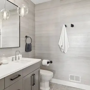 Adhesive Towel Ring, No-Drill Hand Towel Holder for Bathroom, Adhesive Round Towel Ring for Bath RV