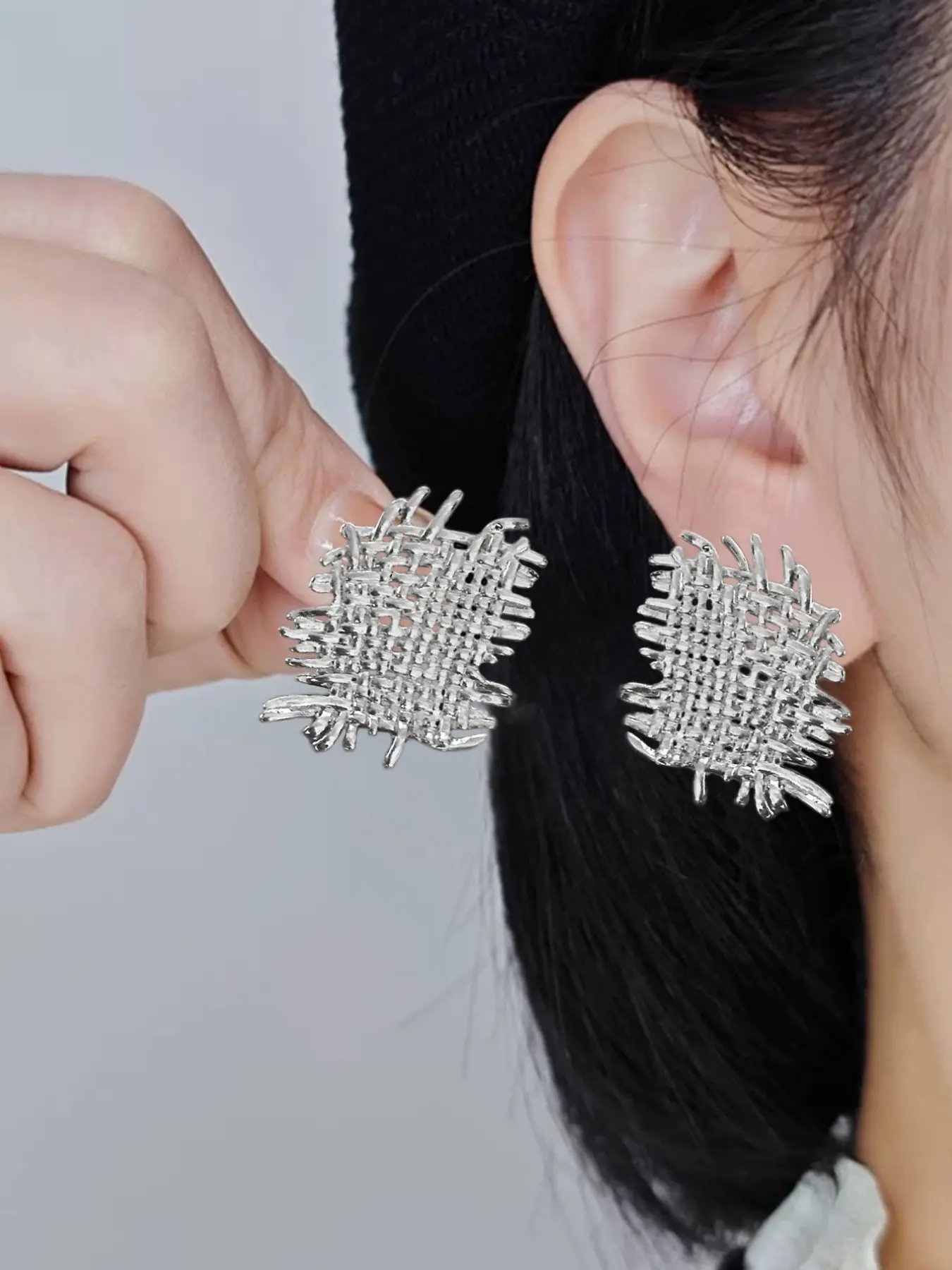 Elegant Unique Design Stud Earrings for Women, Casual Fashion Metal Earings, Perfect for Daily Commute, Festive Gatherings