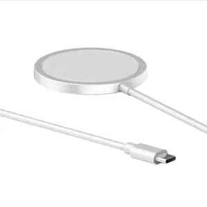 Magnetic Charger - Wireless Charger with Fast Charging Capability, Magsafe Compatible, Type C Wall Charger, Compatible with iPhone Cellphone Device Mobile Electronic Smartphone Connector Cable Android Game magsafe magnetic